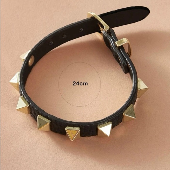 Spiked Leather Buckle Bracelet - Picture 4 of 5